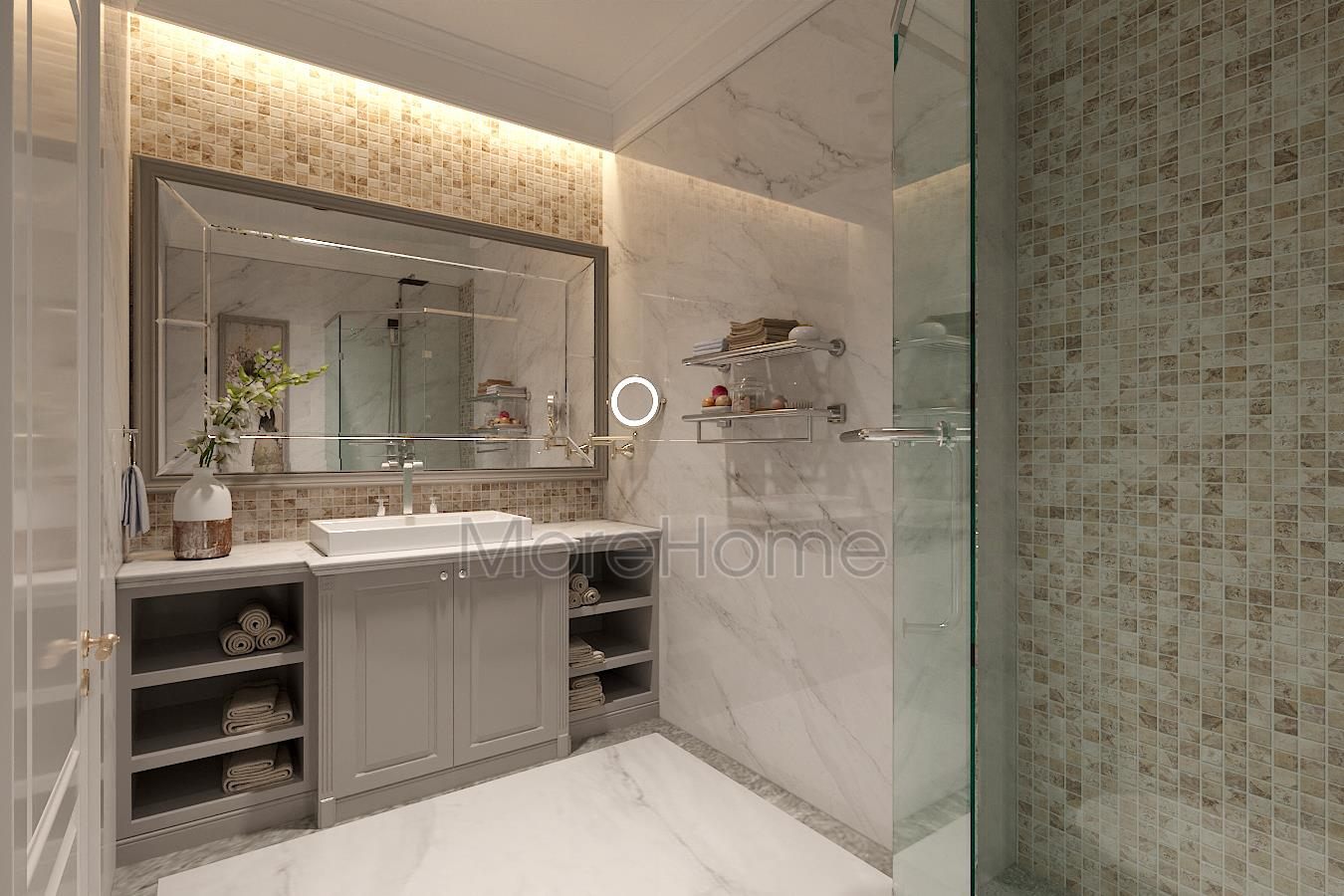 Thiết kế nội thất phòng tắm căn hộ Pentshouse Keangnam 